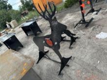NEW 3/8IN. AR500 STEEL DEER SHOOTING TARGET NEW SUPPORT EQUIPMENT w/ heart flapper.