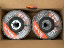CASE WOKIN 4 1/2" ALUMINUM OXIDE FLAP GRINDING DISC ( 40 GRIT, 160 CS ) NEW SUPPORT EQUIPMENT