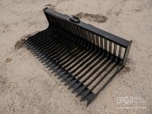 NEW 72IN. FINE SKELETON BUCKET W/ LOW SIDE SKID STEER ATTACHMENT