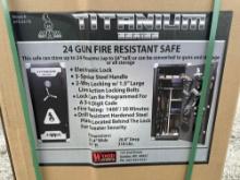 ARMOR FREEDOM SERIES 24 GUN FIRE SAFE, 1400 DEGREE FIRE RATING, DIGITAL COMBINATION KEY PAD W/BACKUO