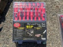 30 PC TORQ SCREWDRIVER SET W/ STORAGE RACK NEW SUPPORT EQUIPMENT