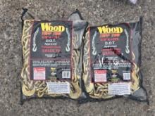 WOOD TUFF TOW 5/16" X 20' G-70 DOT APPROVED TRANSPORT CHAIN ( 2 PER LOT) NEW SUPPORT EQUIPMENT
