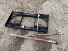 NEW GIYI GY-BF47C BALE FORK SKID STEER ATTACHMENT