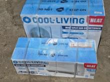 COOL LIVING 12,000 BTU MINI SPLIT HEAT & COOL COMPLETE DIY KIT -115 VOLT NEW SUPPORT EQUIPMENT