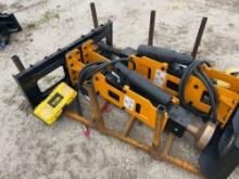 NEW GIYI GY-D680 POST DRIVER SKID STEER ATTACHMENT