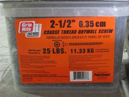 (Qty - 2) Buckets of Drywall Screws-
