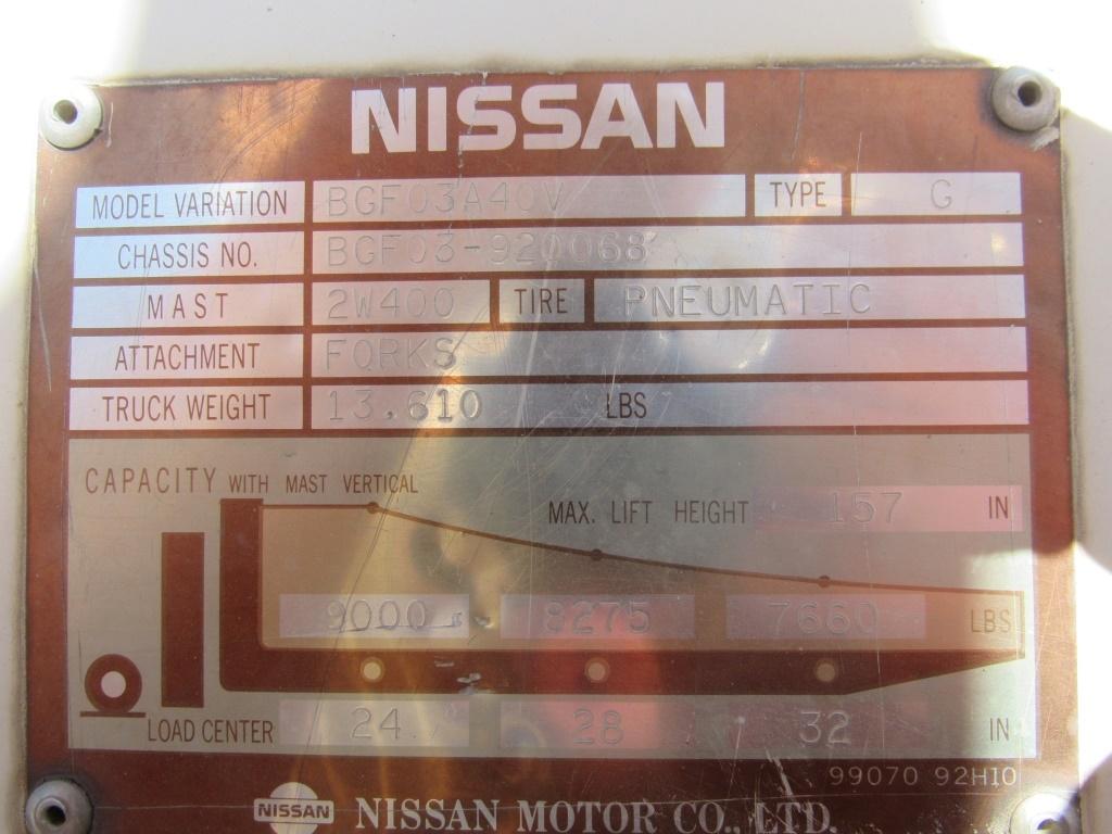 9000 Lbs Nissan Forklift-