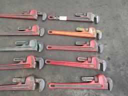 (Qty - 10) Pipe Wrenches-