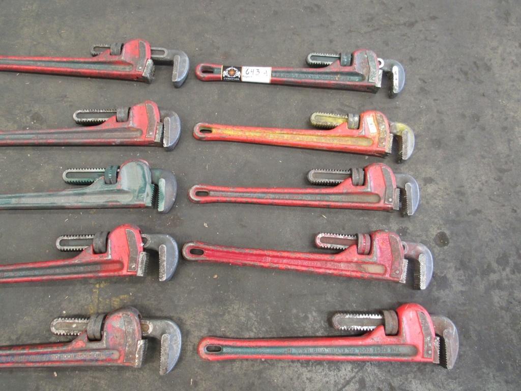 (Qty - 10) Pipe Wrenches-