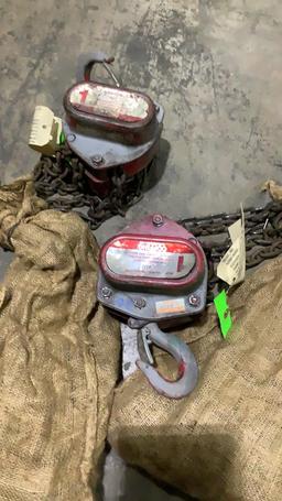 (qty - 2) 1 Ton Chain Hoists-