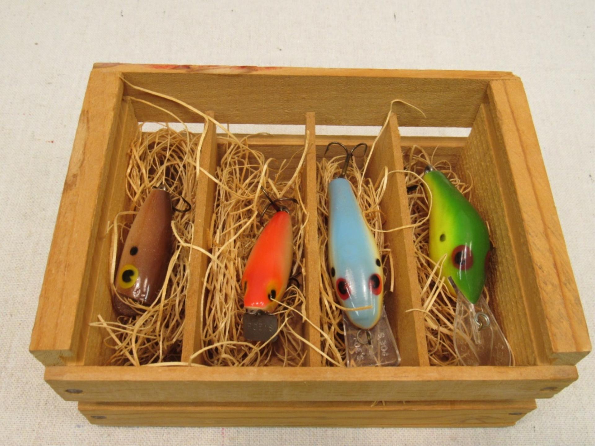 (qty - 4) Poe's Lures and Box-