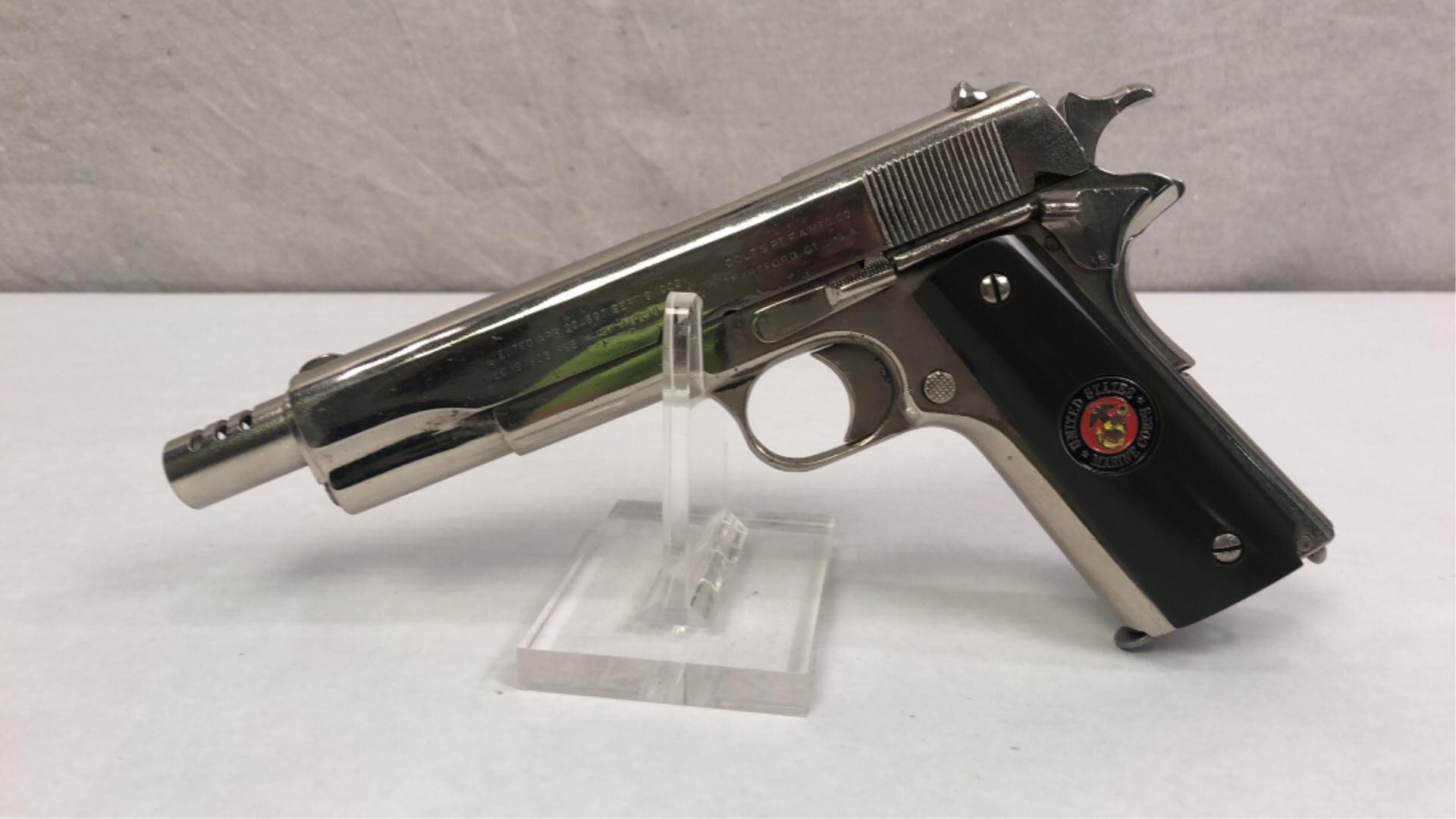 Nickel plated 1918 Colt model 1911 U.S. Army .45-