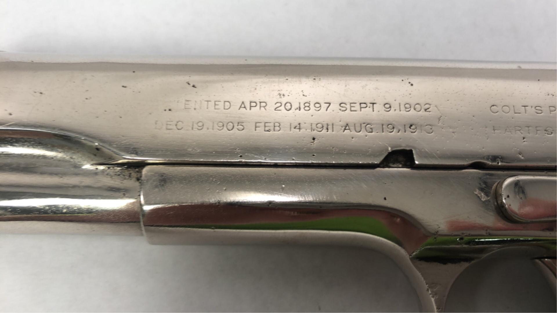 Nickel plated 1918 Colt model 1911 U.S. Army .45-