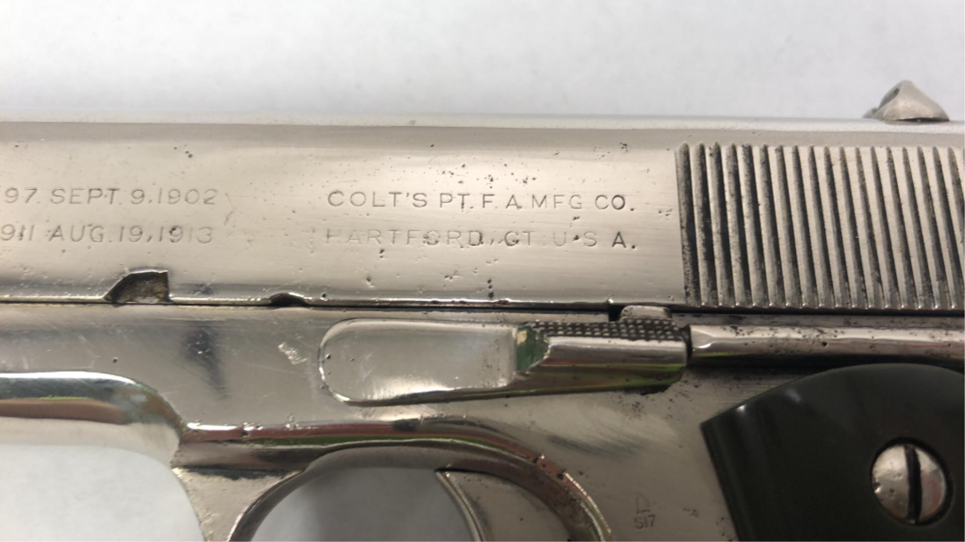 Nickel plated 1918 Colt model 1911 U.S. Army .45-