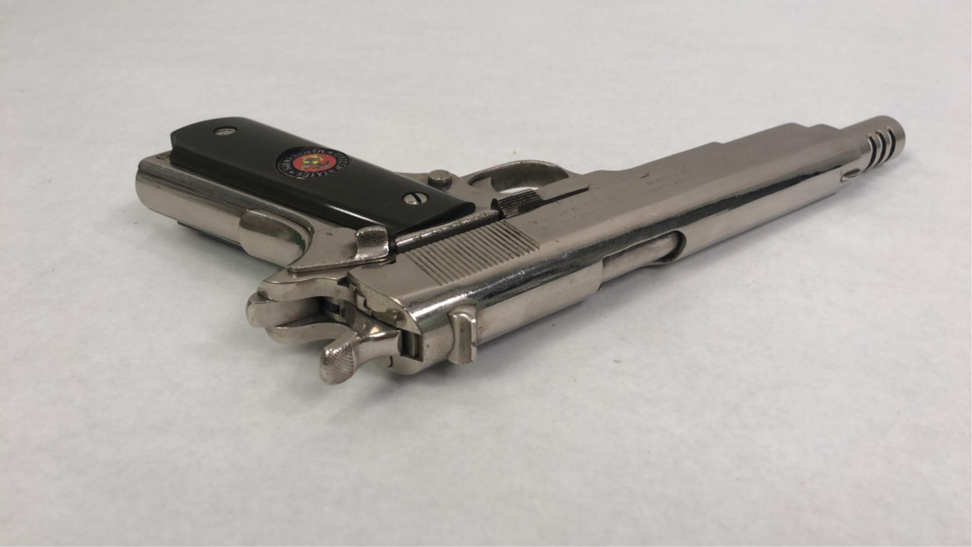 Nickel plated 1918 Colt model 1911 U.S. Army .45-