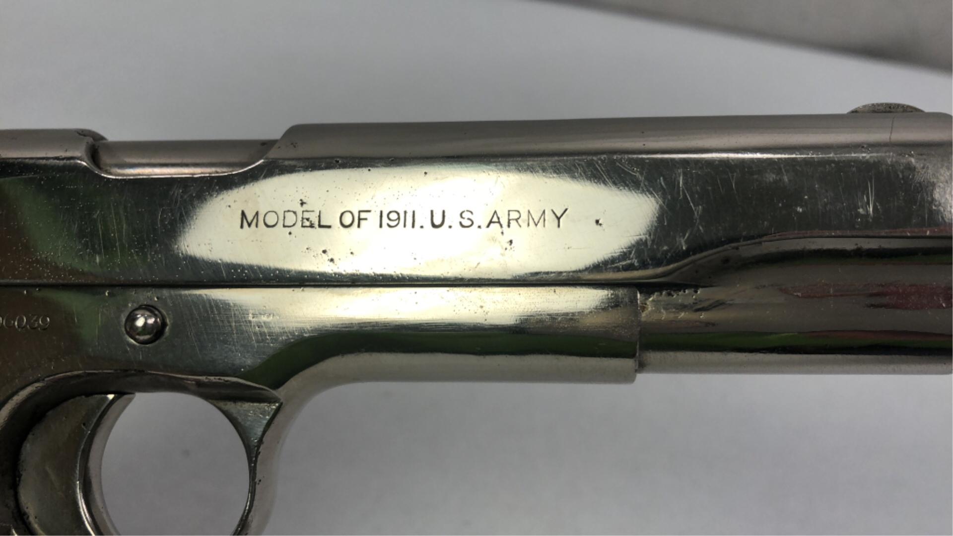 Nickel plated 1918 Colt model 1911 U.S. Army .45-