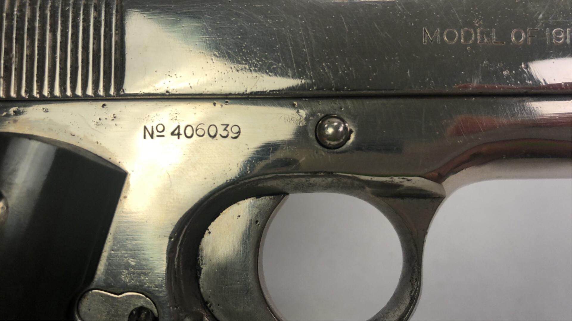 Nickel plated 1918 Colt model 1911 U.S. Army .45-