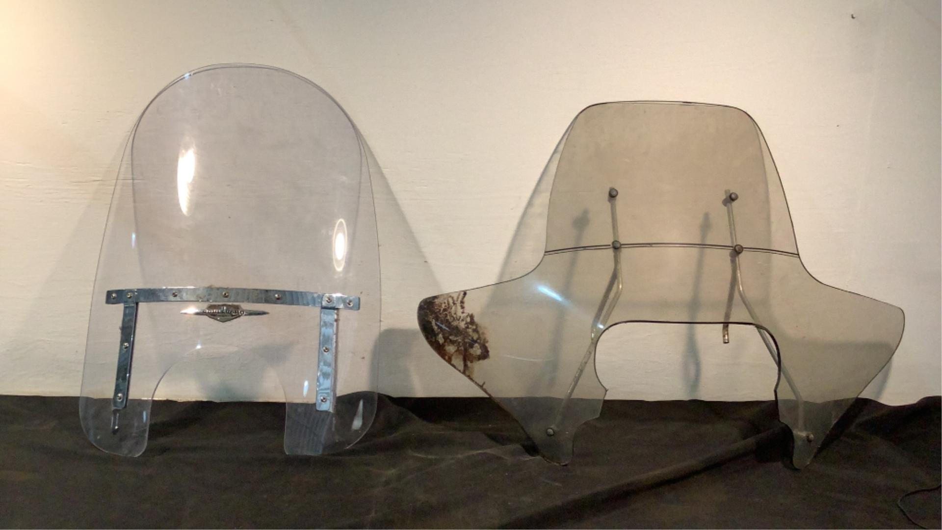(2) Motorcycle Windshields