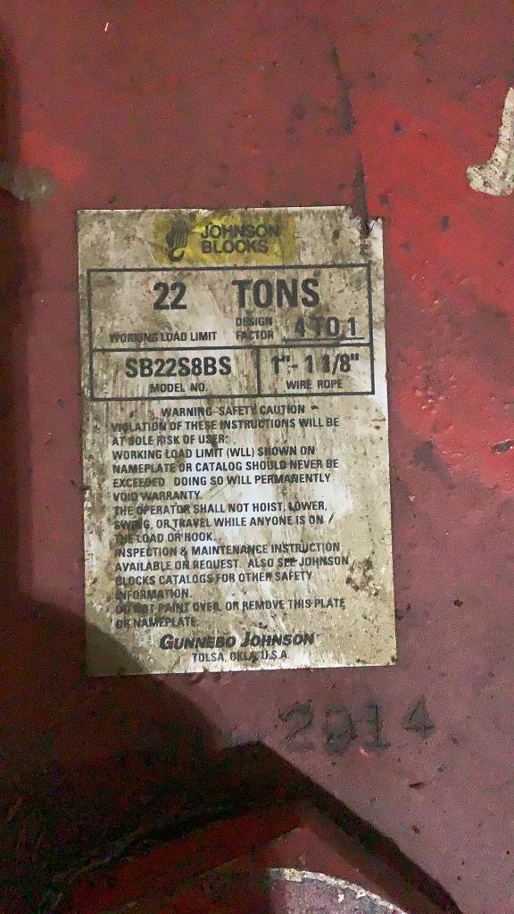 Johnson Blocks 22 Ton Snatch Block