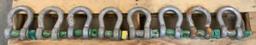 (8) 6 1/2 Ton Shackles