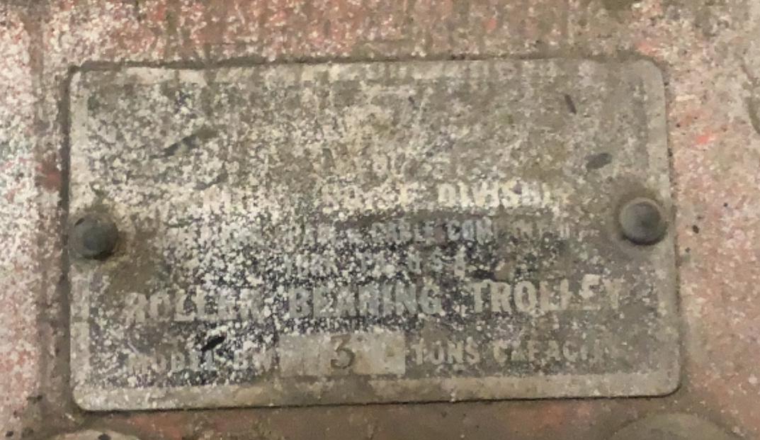 (4) Wright Hoist Division 3 Ton Beam Trollies