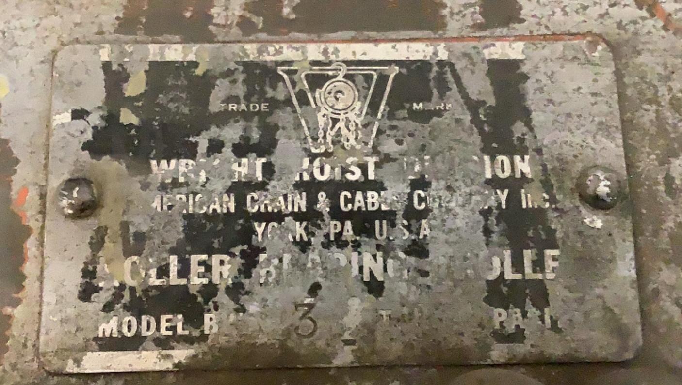 (4) Wright Hoist Division 3 Ton Beam Trollies