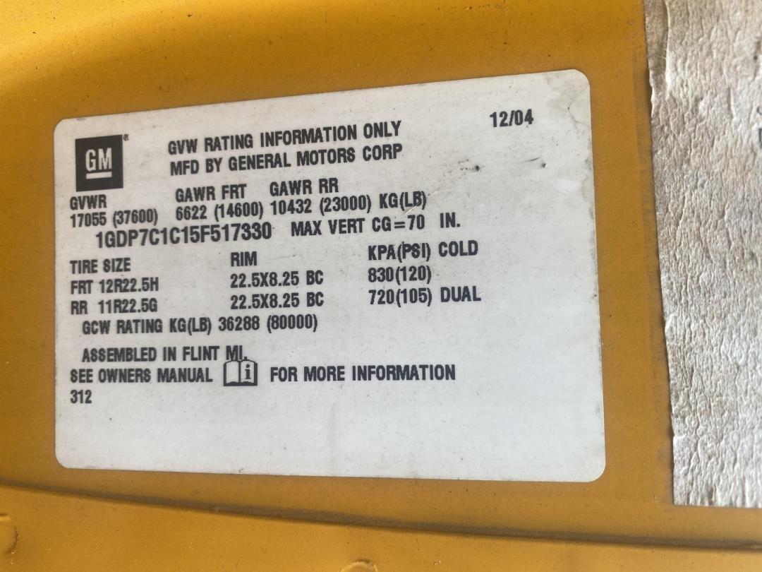 2005 GMC C7500 Digger Derrick 4X2
