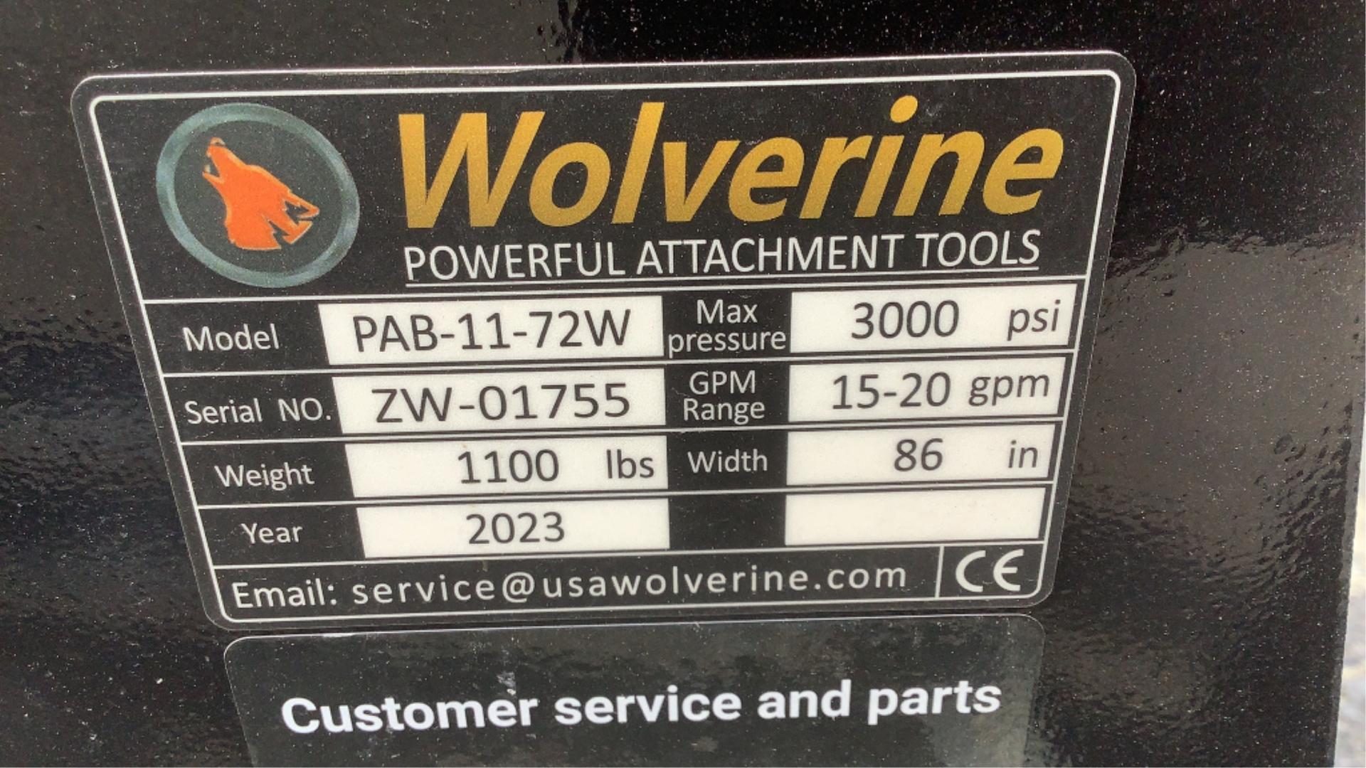 2023 Wolverine 72" Sweeper Skid Steer Attachment P