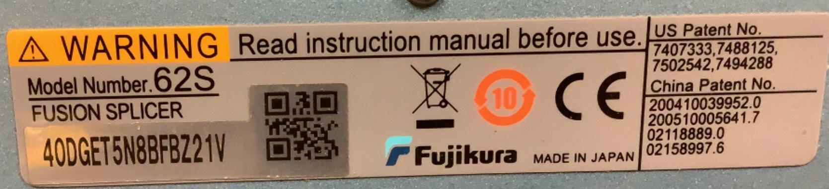 Fujikura Fusion Splicer 62S