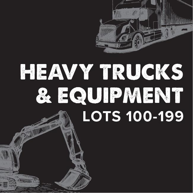 Heavy Equipment & Large Trucks - Lots 101-199