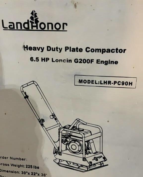 Land Honor Gas Powered Plate Compactor LHR-PC90H