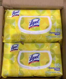 (66) Lysol 80ct Disinfectant Wipes