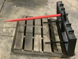 Bale Spear Skid Steer Attachment