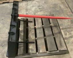 Bale Spear Skid Steer Attachment