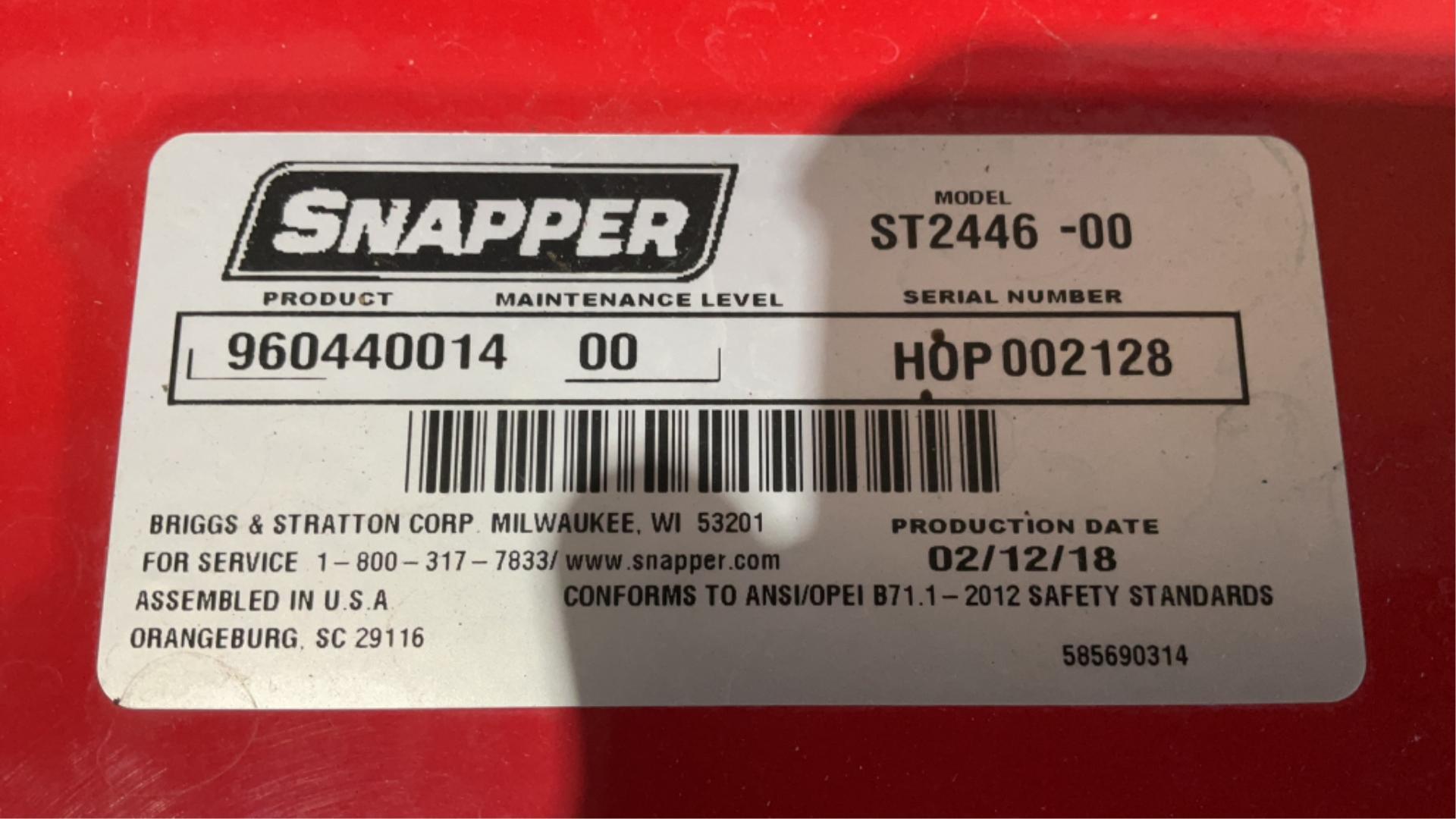 2018 Snapper 46" Gas Powered Riding Mower ST2446-0