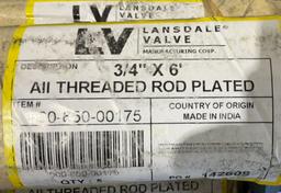 (4) Lansdale Valve 5ct 3/4"x6' All Thread