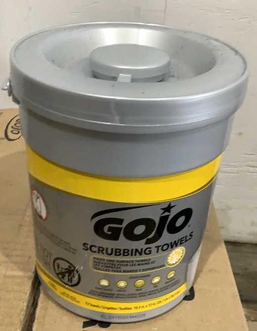 (12) Gojo 72ct Canisters Of Scrubbing Towels 6396-