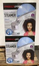 (2) Red Pro Hair & Facial Steamers