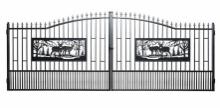 All Metal 7'x20' Metal Farm Driveway Gate K0720