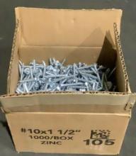 (24) 1,000ct Boxes Of #10x1-1/2" Screws