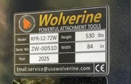 2025 Wolverine 72" Ripper Skid Steer Attachment RP