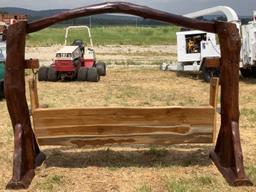 Wooden Bench Swing