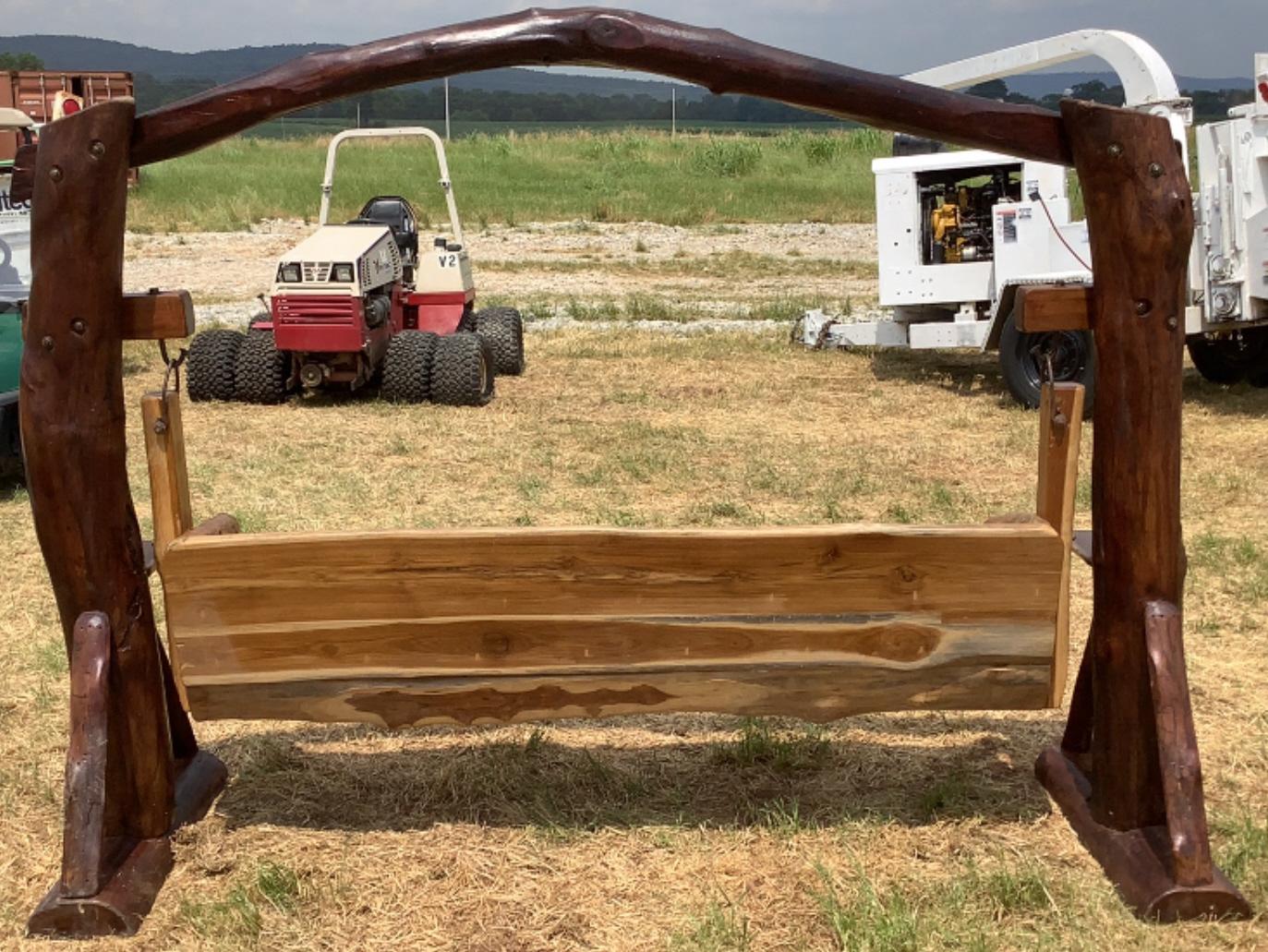 Wooden Bench Swing