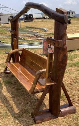 Wooden Bench Swing