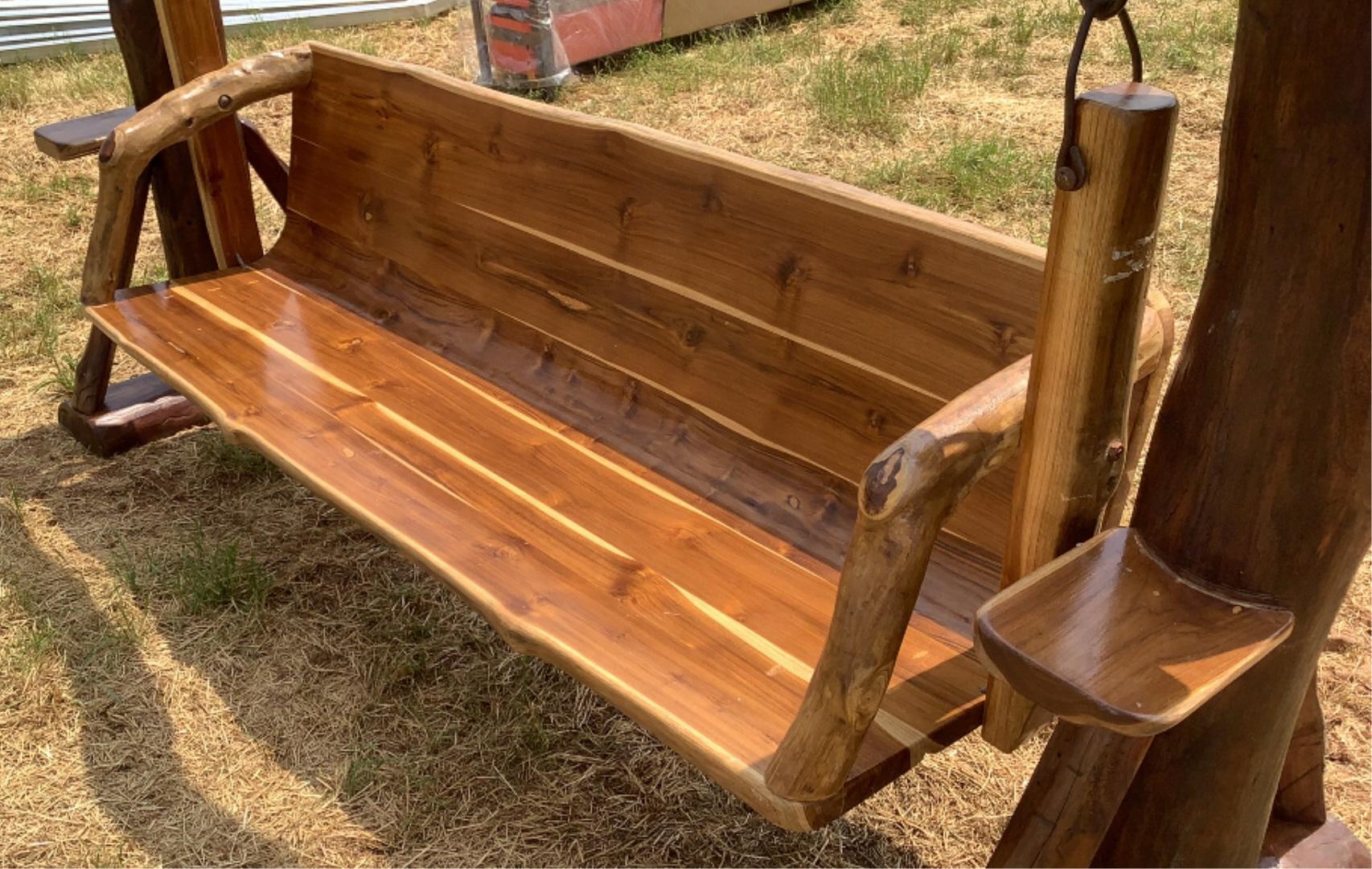 Wooden Bench Swing