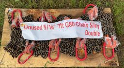 (8) 5/16" 7' G80 Chain Slings