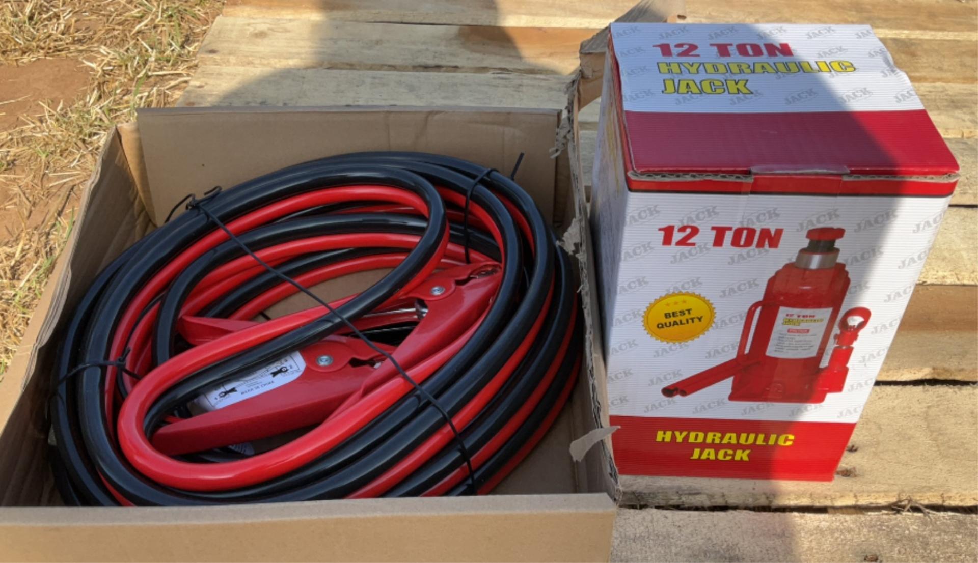 12T Hydraulic Jack & Booster Cable