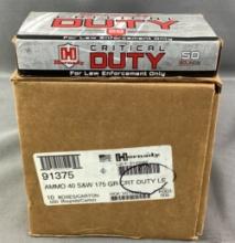 (500) Rnds Hornady Critical Duty 40 S&W Ammo