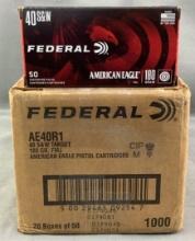 (1000) Rnds Federal 40 S&W Ammo