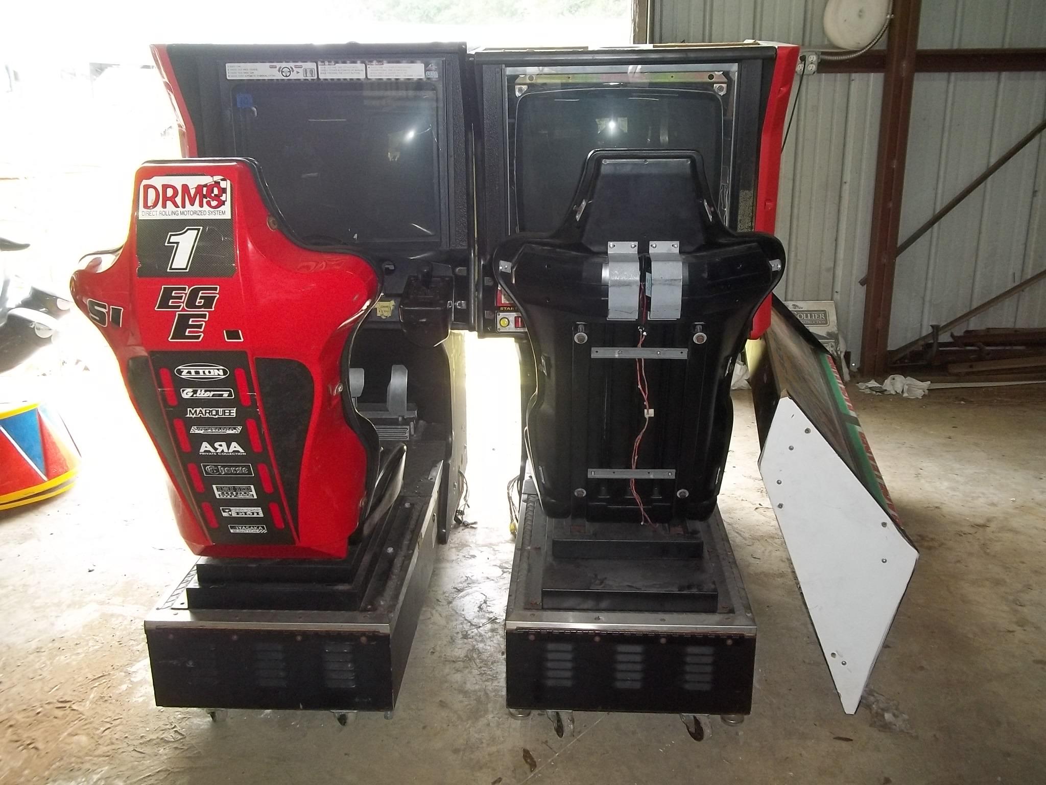 Dual Sega Super GT Driving Arcade Game
